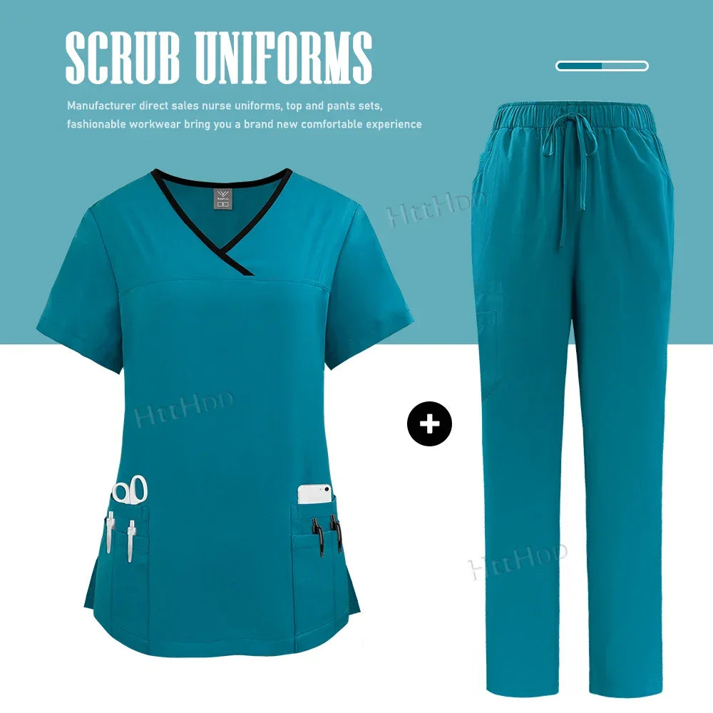 Nurse Uniform Healthcare Scrubs Set
