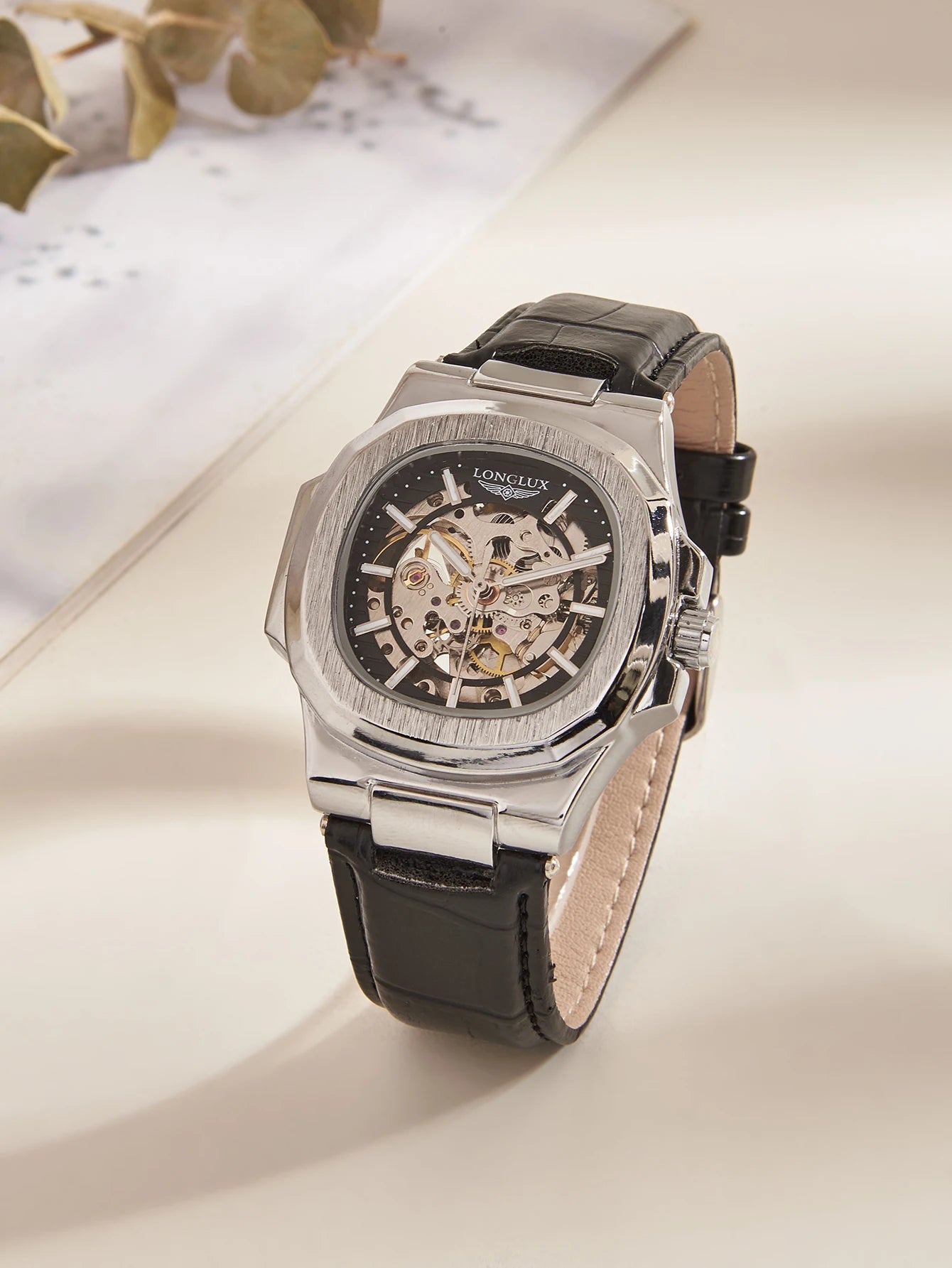 Men's Automatic Mechanical Leather Watch