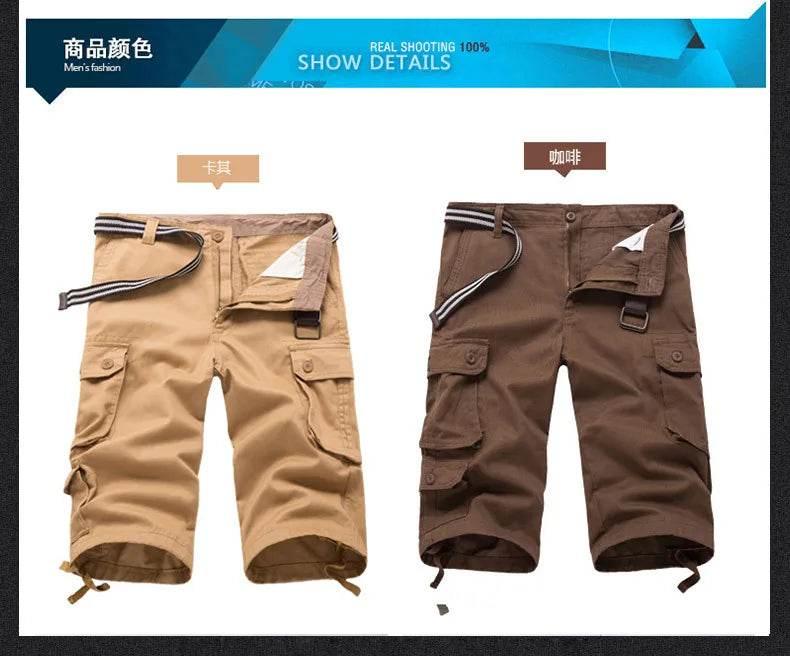 New Men's Trend Loose Large Size Cotton Shorts Multi Pocket - Empire P.E