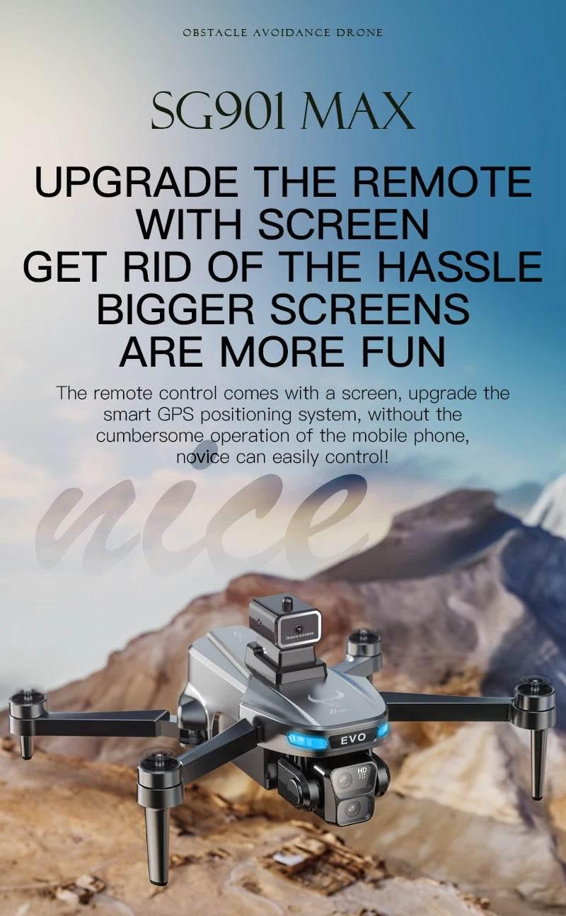 New SG901 MAX GPS Drone Professional 8K Camera Aerial FPV Brush Avoiding Obstacle with Large Screen Remote Control Folding Dron - Empire P.E