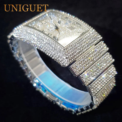 Rectangular Men's Watch Full Iced Out - Empire P.E