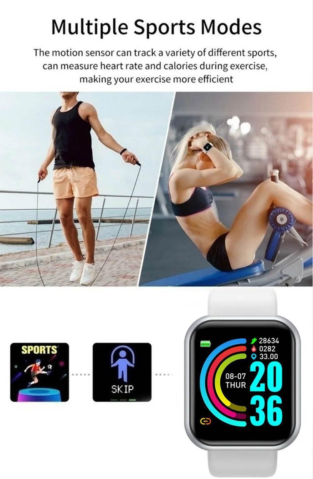 Smart Watch For Women & Men Wristwatch Bluetooth Connected - Empire P.E