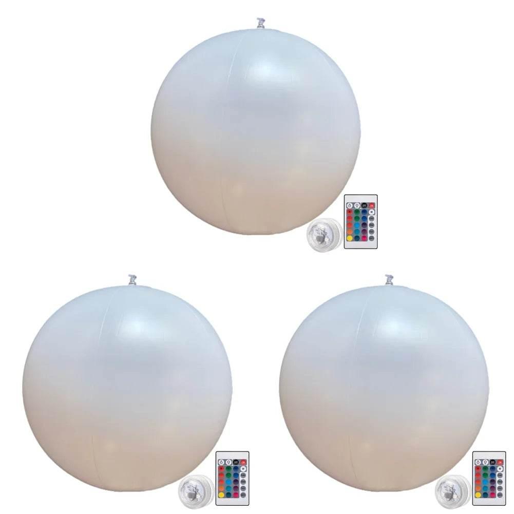 16 Colors Floating Pool Lights 90cm Large Inflatable Pool Beach Ball For Water Pool Party Outdoor Balloon LED Garden Ball Light - Empire P.E