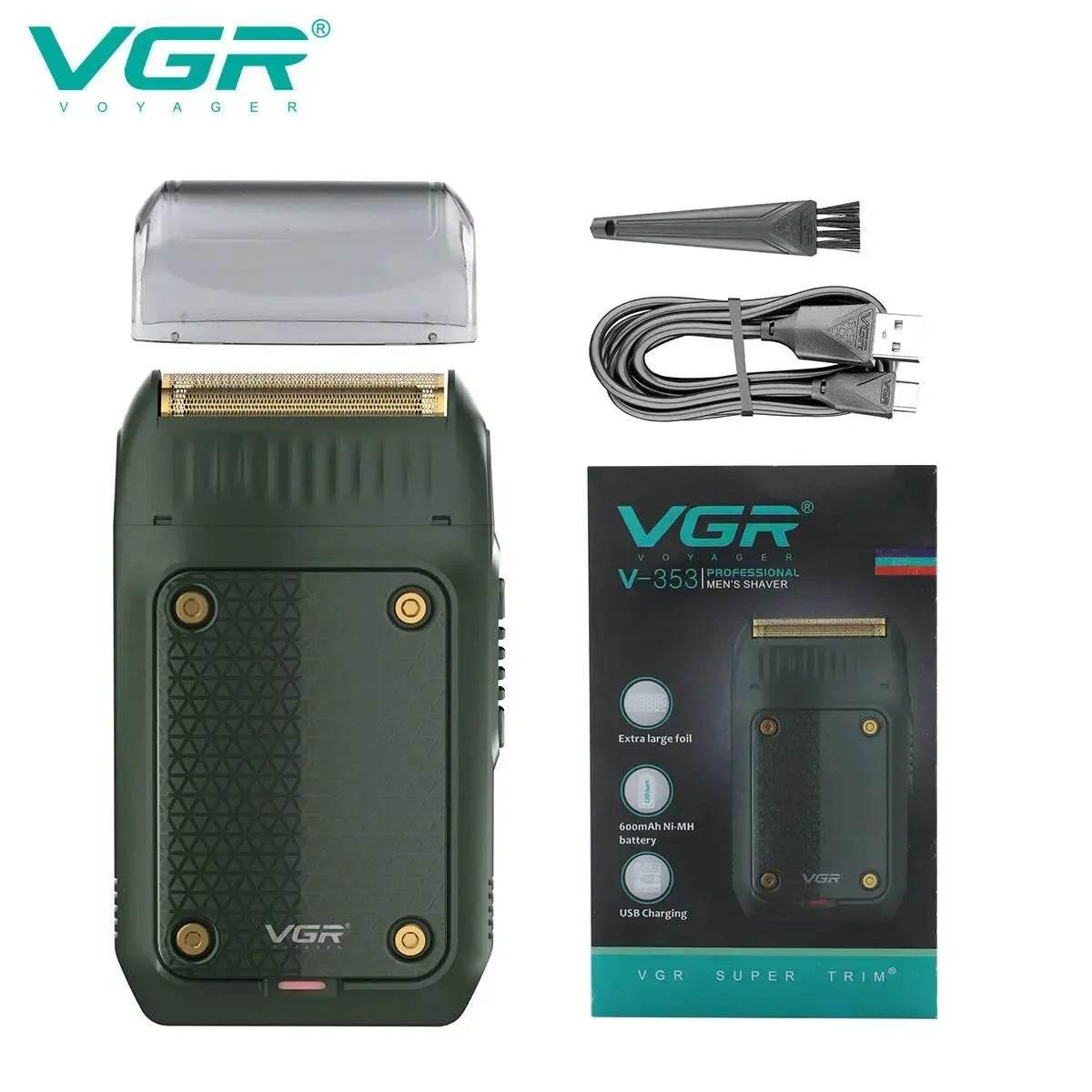 VGR V-353 Shaver Professional Razor Electric Shaving Machine Portable Beard Trimmer Rechargeable Razor Mini Shaver for Men - Empire P.E