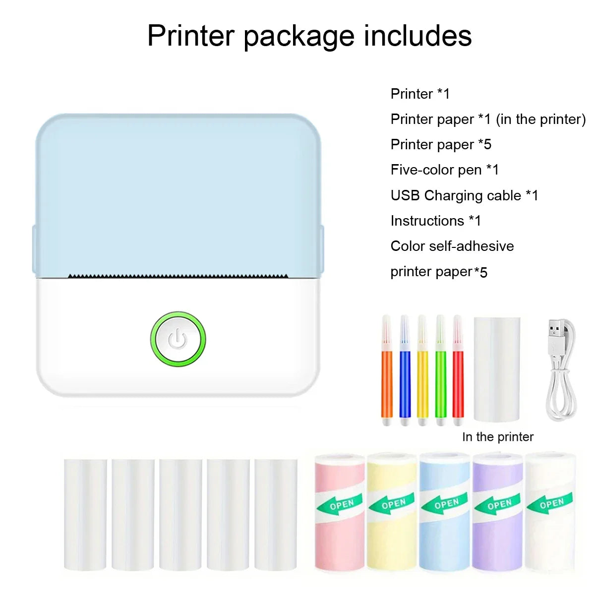 Mini Portabl Printer Inkless Sticker Maker - Empire P.E