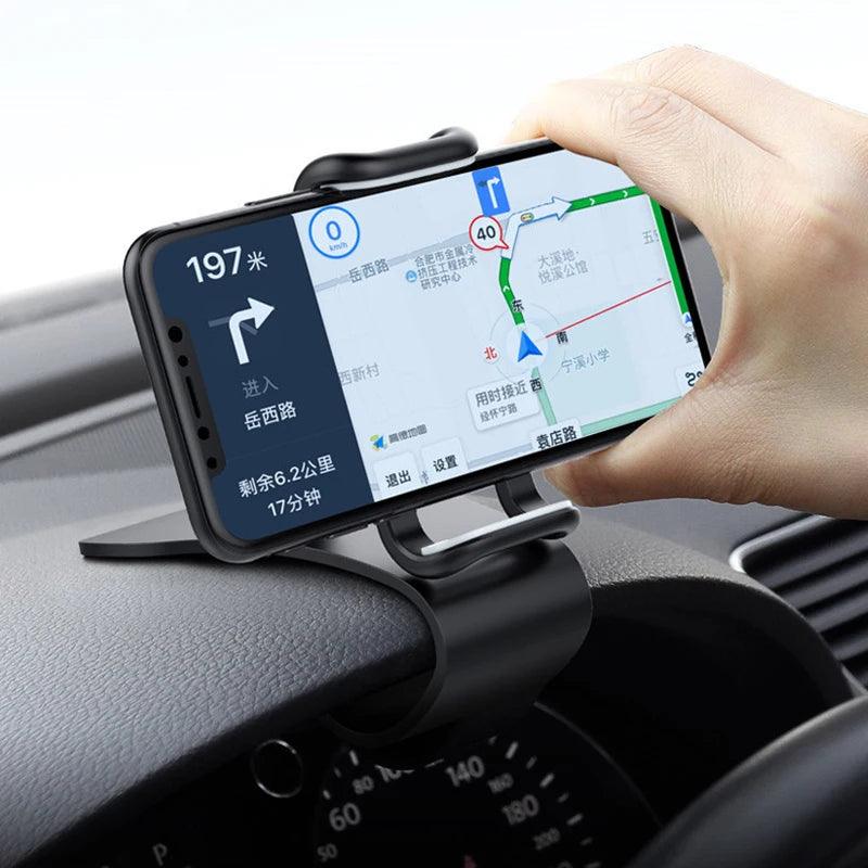 360 Rotatable Car Phone Holder Universal Cell Phone Stands Car Rack Dashboard Support for Auto Grip Mobile Phone Fixed Bracket - Empire P.E