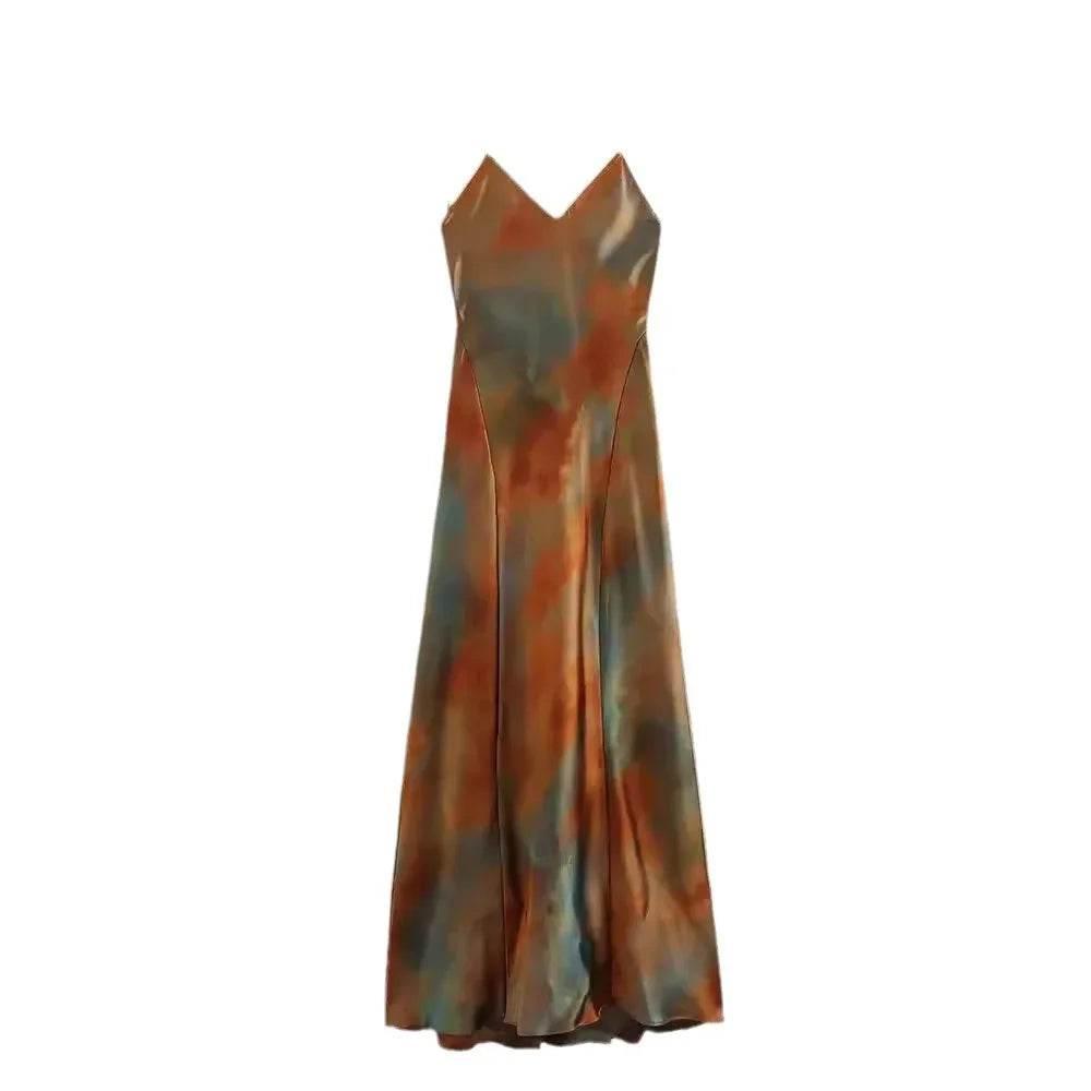 2025 New Women's Elegant Sexy Long Dress V-neck Open-back - Empire P.E