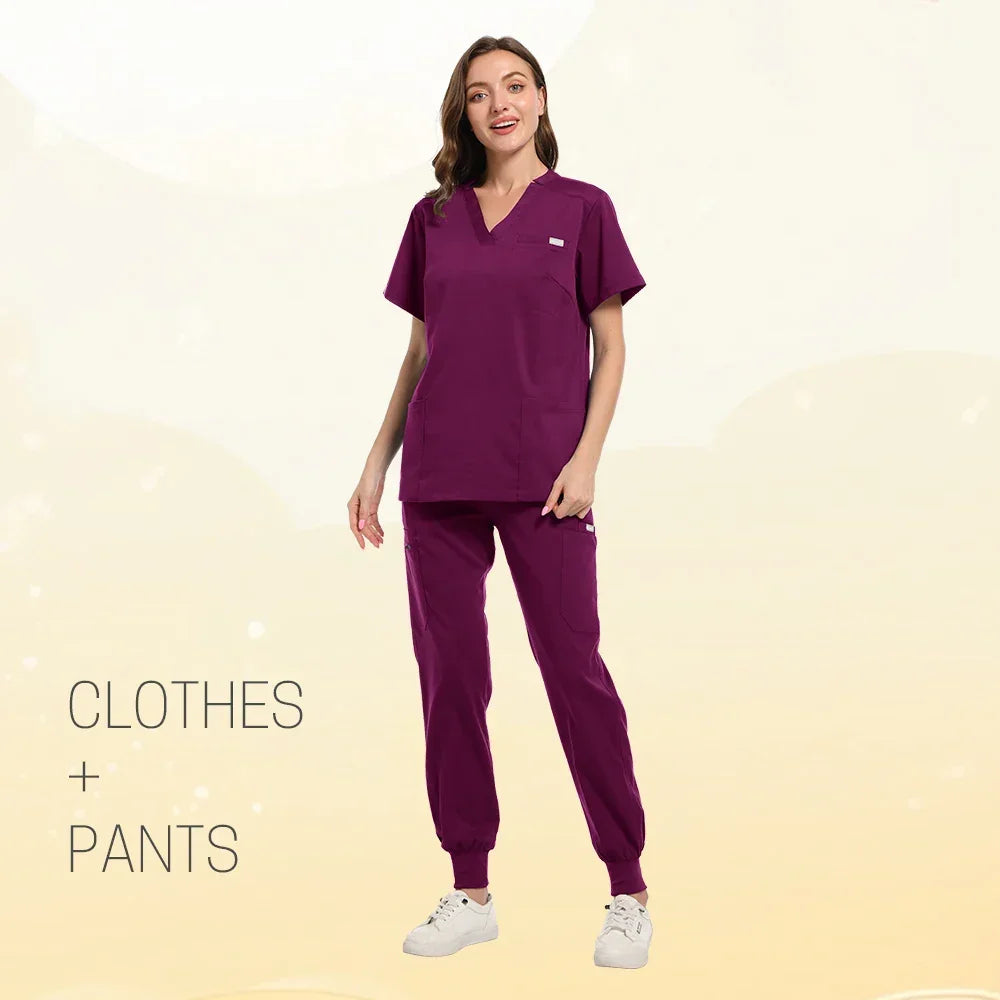 Multicolor Women Pet Shop Doctor Scrub Set