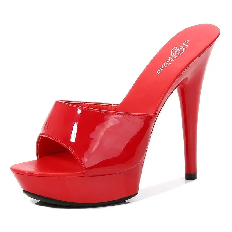 Sexy Fashion 13CM Slides Party Shoes for Woman - Empire P.E