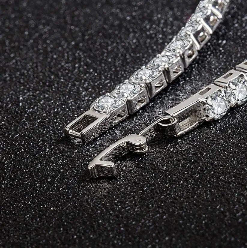 4mm Moissanite Tennis Bracelets for Women 100% 925 Sterling Silver - Empire P.E