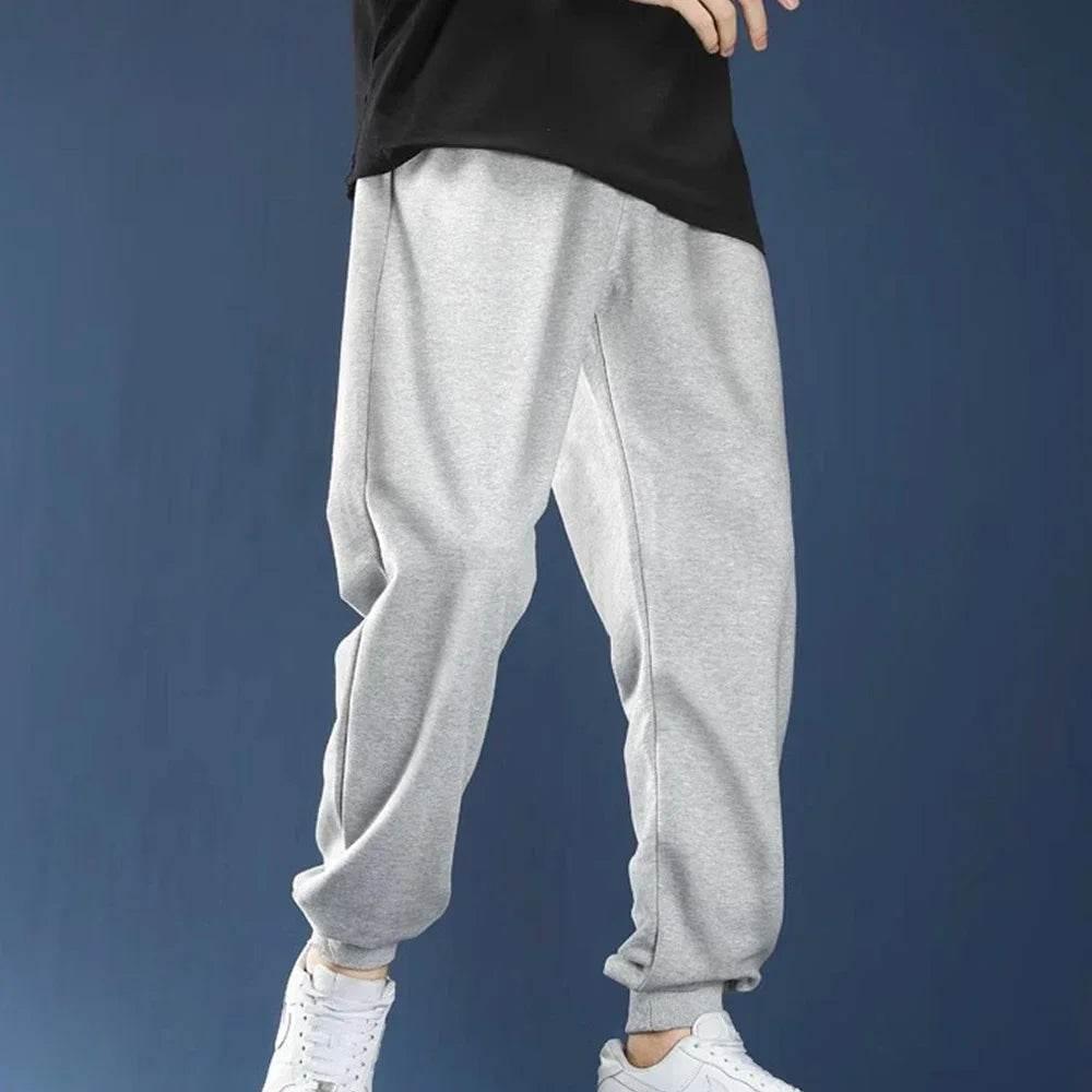 Men's Casual Sweatpants Fleece Sports Pants Unisex Fashion Solid Loose Trousers Streetwear Autumn Winter Jogging Fitness Pants - Empire P.E