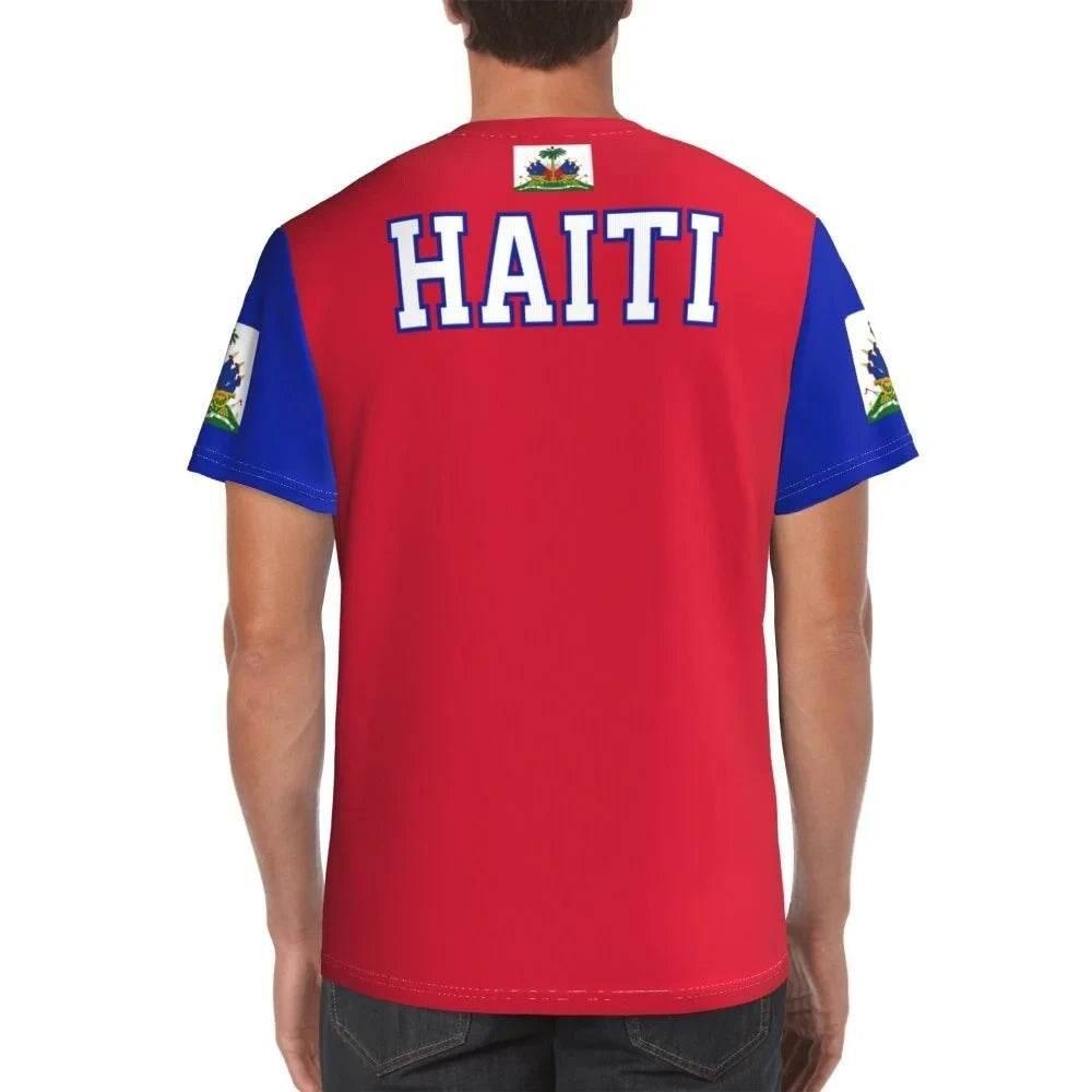 Haitian Flag Badge 3d Printed T-shirt Shirt For Men And Women Football Fans Gift - Empire P.E