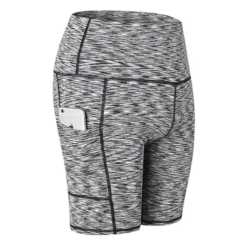 Women Yoga Shorts High Waist Workout Gym Shorts Fitness Yoga Lift Butt Fitness yoga leggings Running Cycling Short Pants - Empire P.E