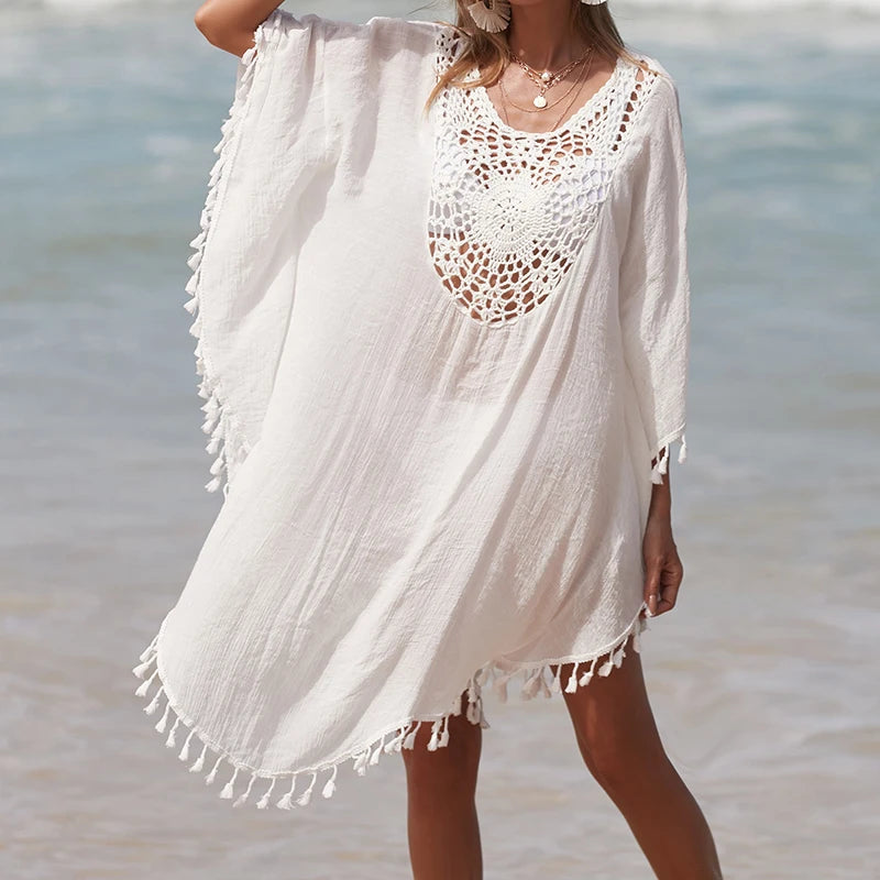 Women's Handmade Crochet Splicing Swimsuit Cover-Ups