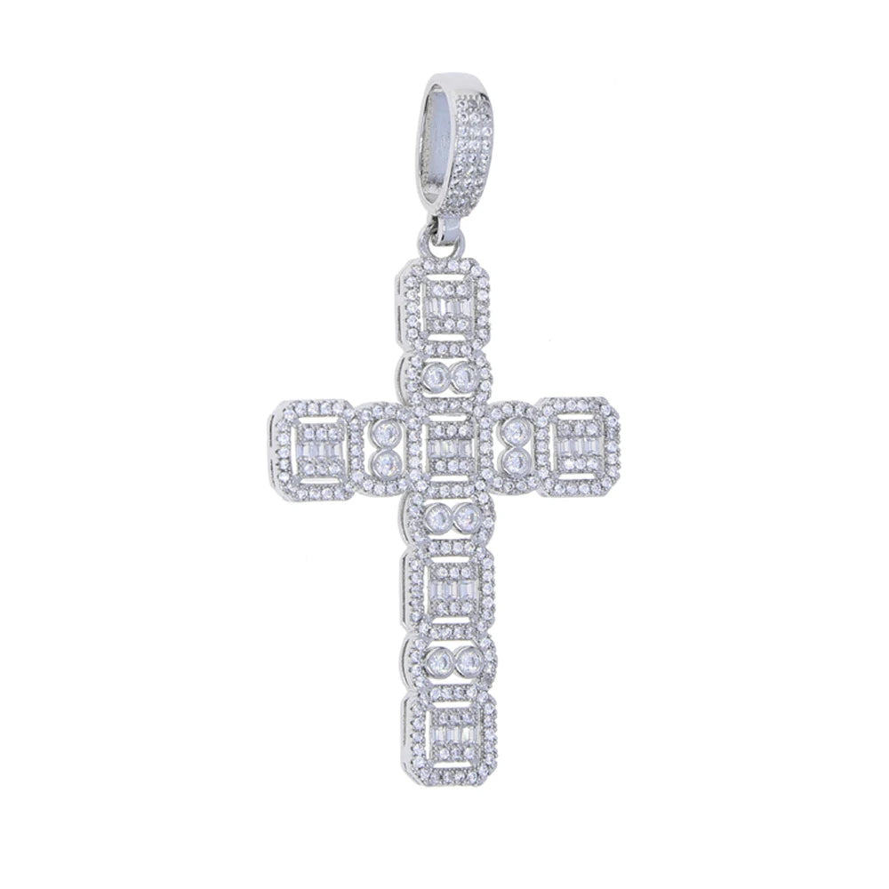 Iced Out Cross Pendant Necklace