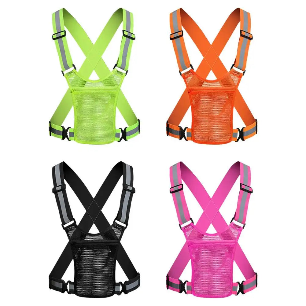 Cycling Reflective Vest High Visibility Safe Jacket For Night