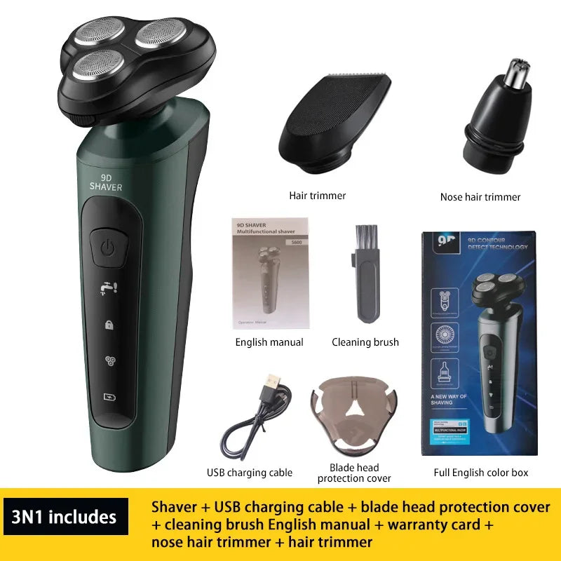 Electric Shavers Men Waterproof Wet Dry Use Electric Trimmer - Empire P.E