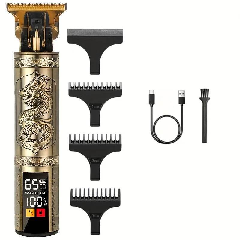 Professional Vintage Hair Clippers and Trimmers Kit, Rechargeable Cordless Haircut & Grooming Set for Men, Beard Trimmer with - Empire P.E