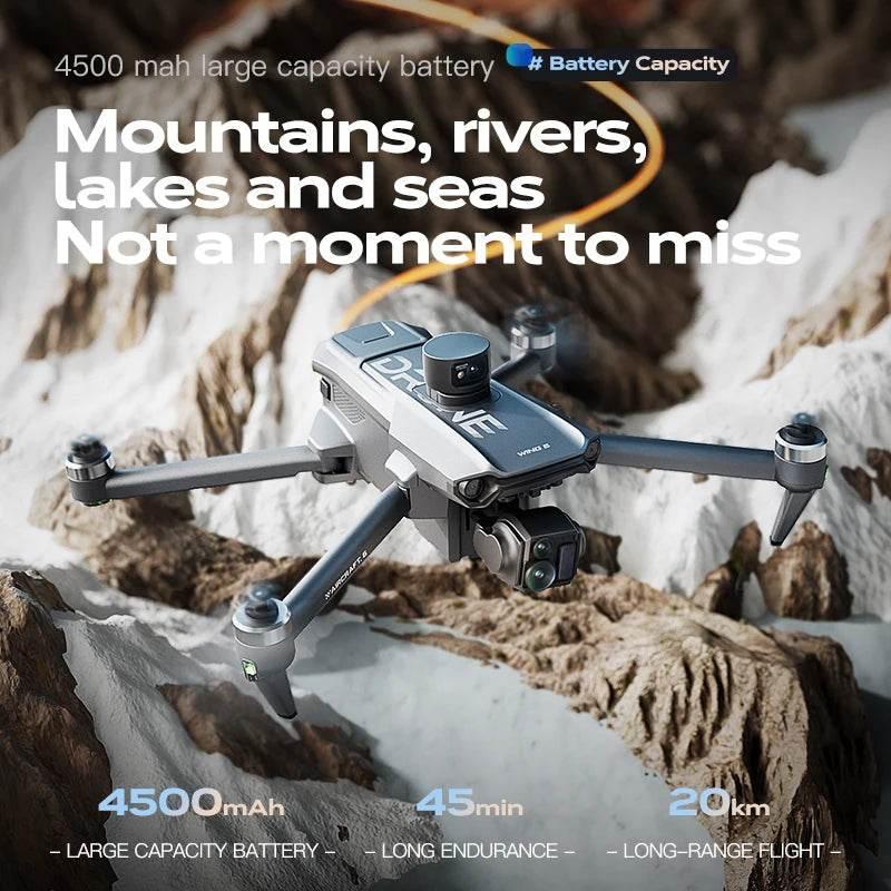2025 new Wing 6 drone professional aerial photography HD 8K With Screen Remote Control Aircraft 20 Kilometer Obstacle Avoidance - Empire P.E