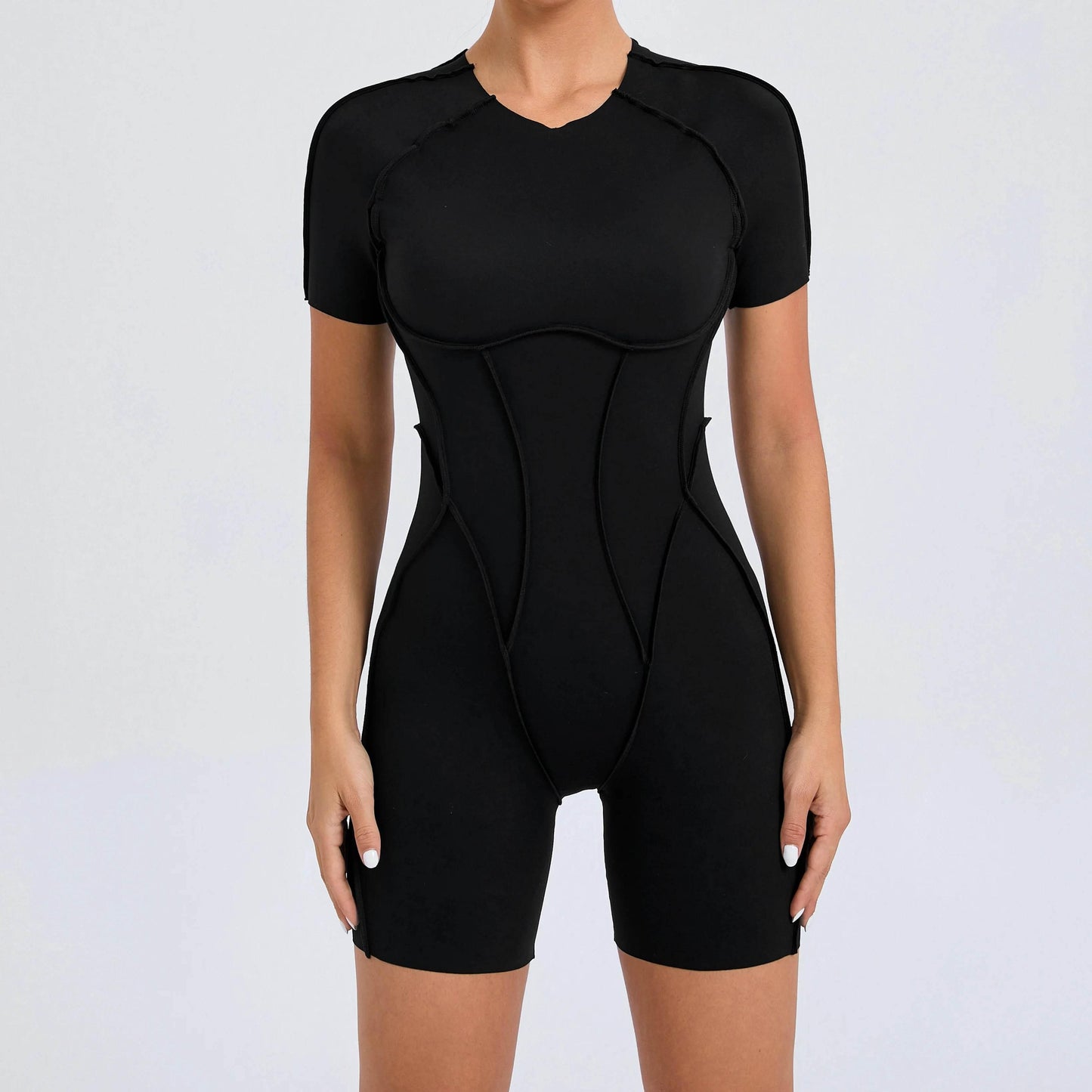 Short Jumpsuit Gym Clothes For Women Sportswear Fitness Overalls Backless Scrunch Booty Yoga Suit Sports Set Outfit - Empire P.E