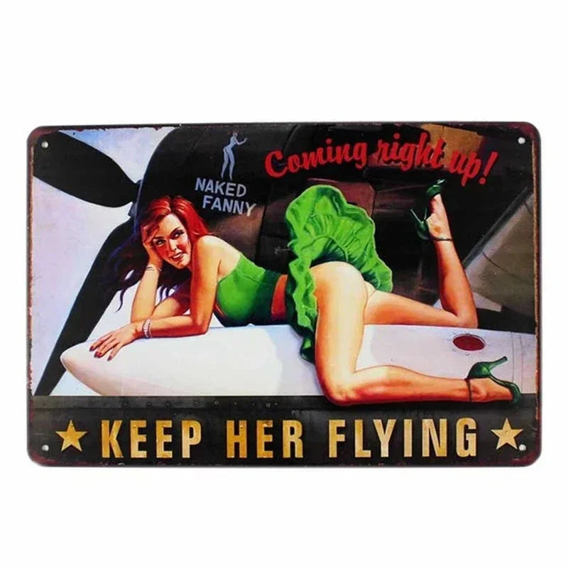 Europe Beauties Poster Metal Iron Sign Art