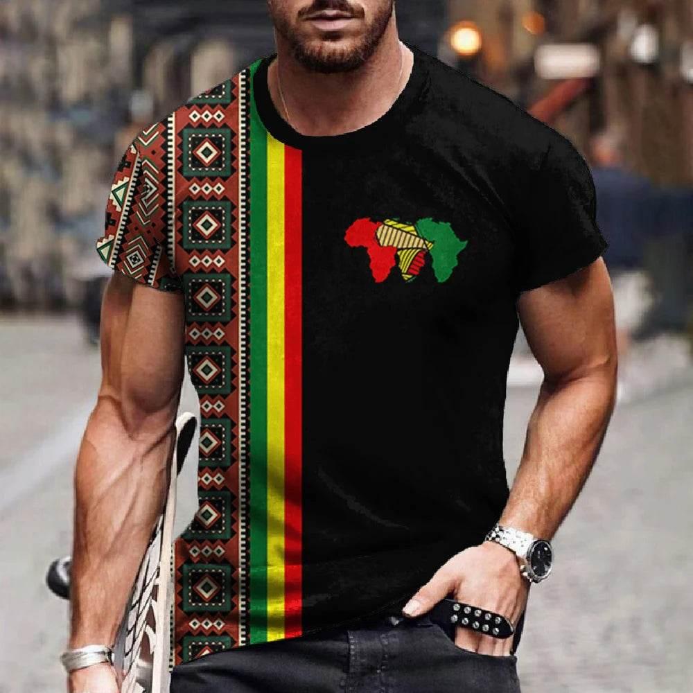 Men’s T Shirt Ethnic Tribal Dashiki T-Shirts African Patterns 3D Print Men Short Sleeve 0 Neck Harajuku Y2k Tees Tops Clothing - Empire P.E
