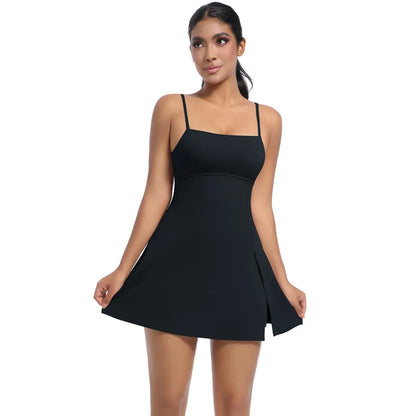Women Yoga Tennis Skirts Gym Golf Running Sports Fitness Jumpsuit Skirt Sports Overalls Fitness Suits Gym Tracksuit Dance Skirt - Empire P.E