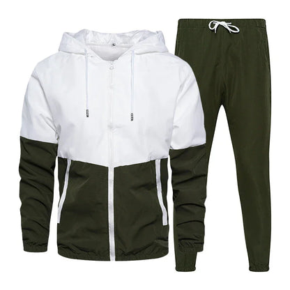 Men Tracksuit Casual Set Mens