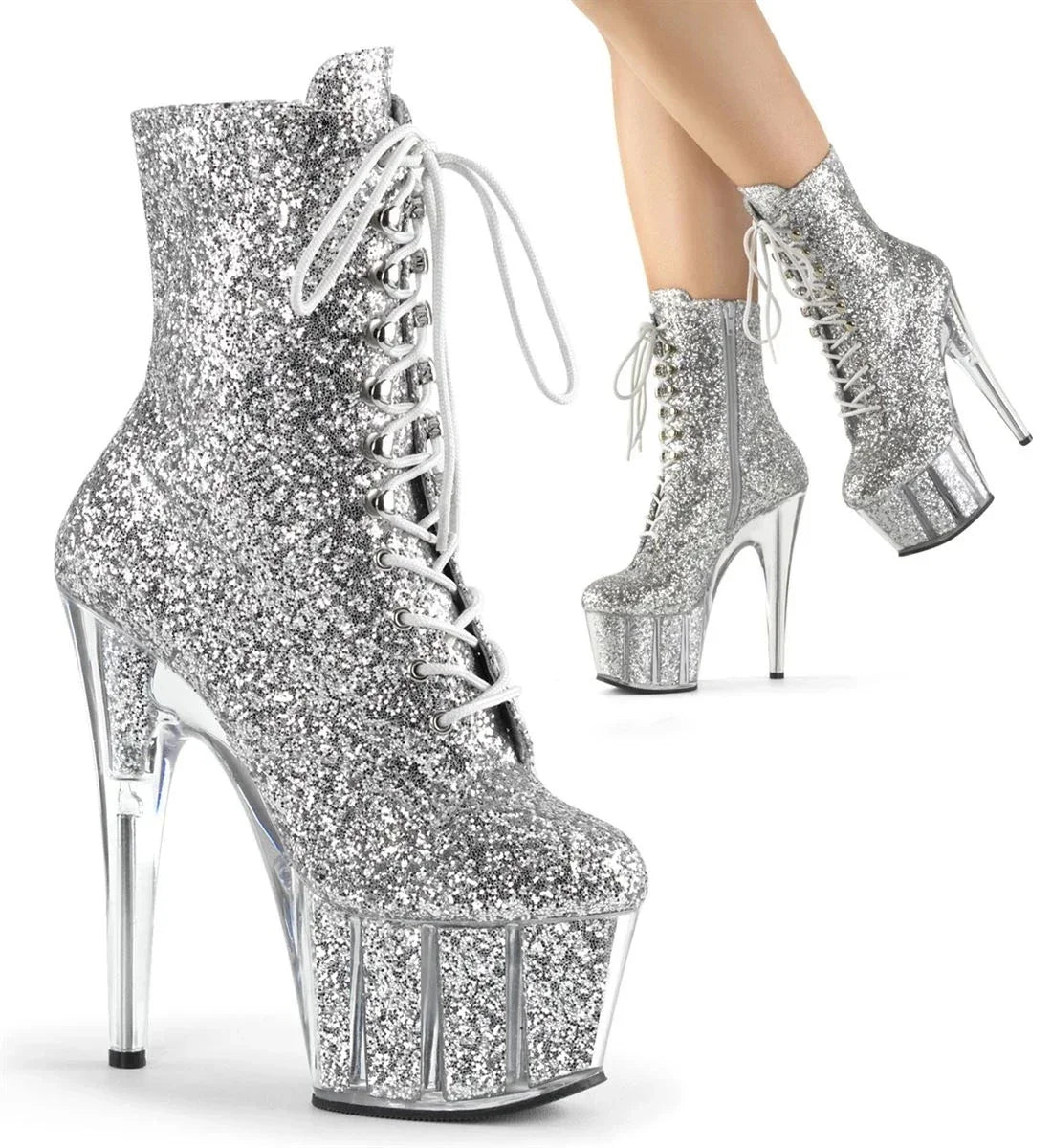 17CM Thin High Heels Ankle Boots Round Toe - Empire P.E