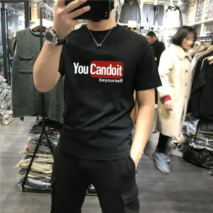 T Shirt for Men Tee Shirts 100% Cotton Streetwear