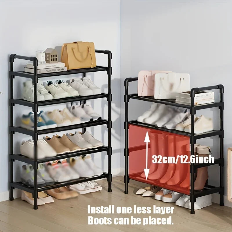 Multi-Tier Metal Shoe Rack Stackable Organizer