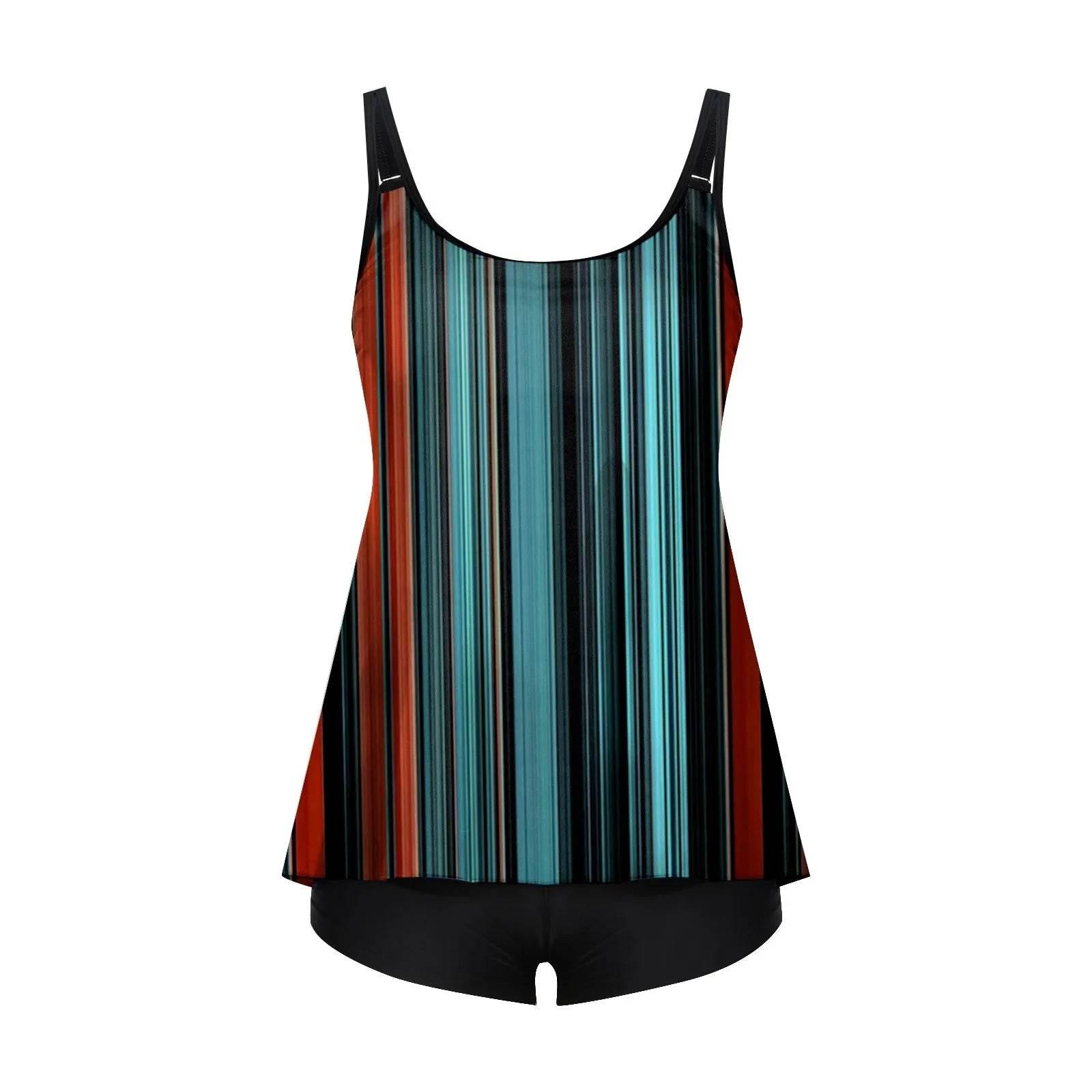 2024 Personality Popular Women's Swimsuit Sexy Printed Vest Shorts Swimsuit Two-Piece Set Soft And Comfortable Swimwear - Empire P.E