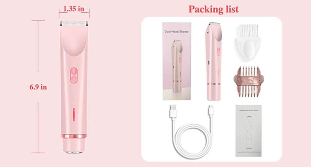 Electric Razor for Women Painless Women Mustache Electric Shaver for Leg Bikini Body Hair Trimmer Facial Epilator Hair Remover - Empire P.E