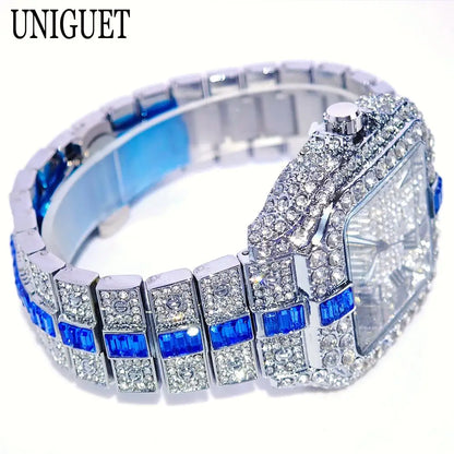 Hot Fashion Full Diamond Hip Hop Iced Out Bling Watch