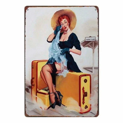 Europe Beauties Poster Metal Iron Sign Art