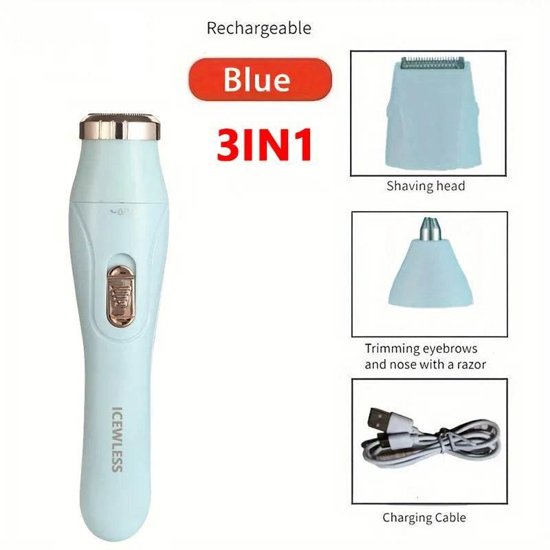 Electric Hair Trimmers for Women Waterproof Razor Painless Private Body Hair Removal Device shaver Bikini Arm Leg Face Shaving - Empire P.E