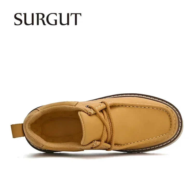 Men Retro Casual Leather Flats 2025