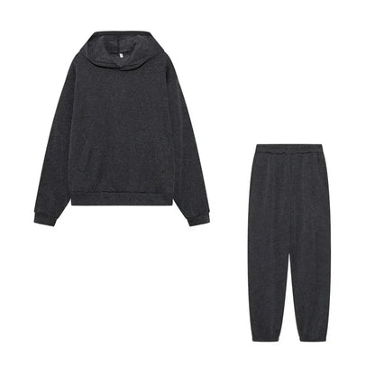 2023 Trend Casual Fashion Thickened Long-sleeved Sweater Pants Two-piece Suit