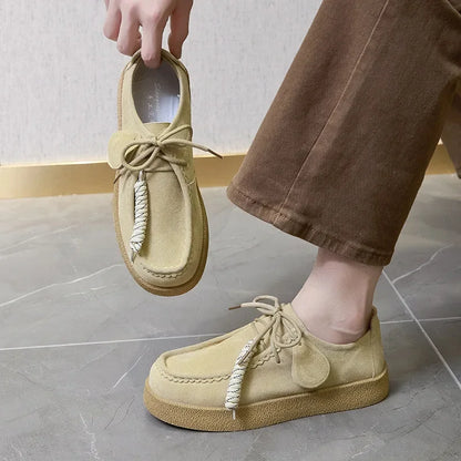 Retro Casual Suede Leather Loafers