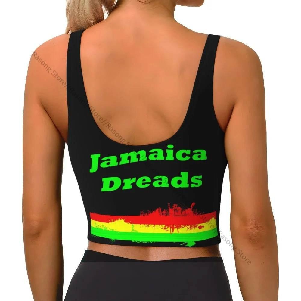 Sports Bra Women Running Yoga Clothes Vest Jamaica Kingdom Flag Gathering Fitness Vest - Empire P.E