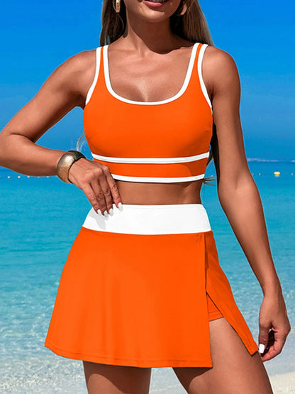2026 Sporty Swimsuit Women Two Pieces High Waist Beach Dress