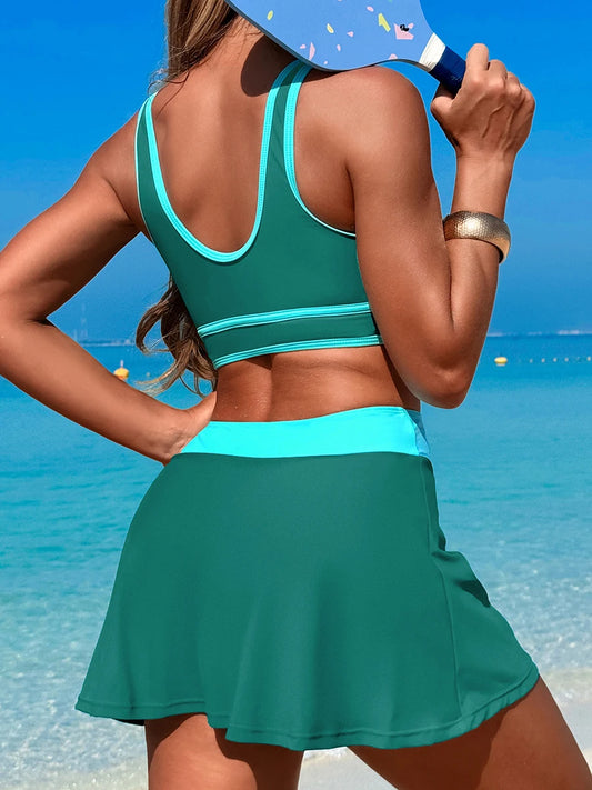 2026 Sporty Swimsuit Women Two Pieces High Waist Beach Dress