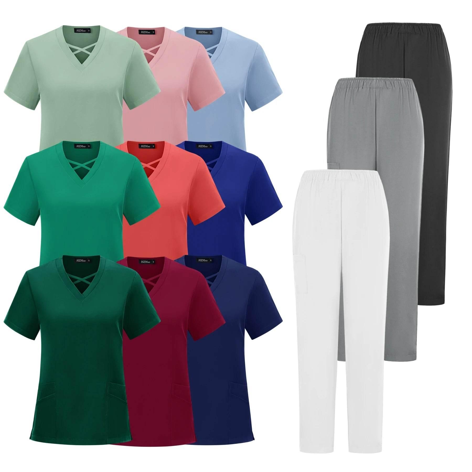 Hot Sale Anti Wrinkle Washable Soft Nurse Scrubs Hospital Medical Scrubs Women Nursing Top Jogger Scrubs Uniforms Sets Work Wear - Empire P.E