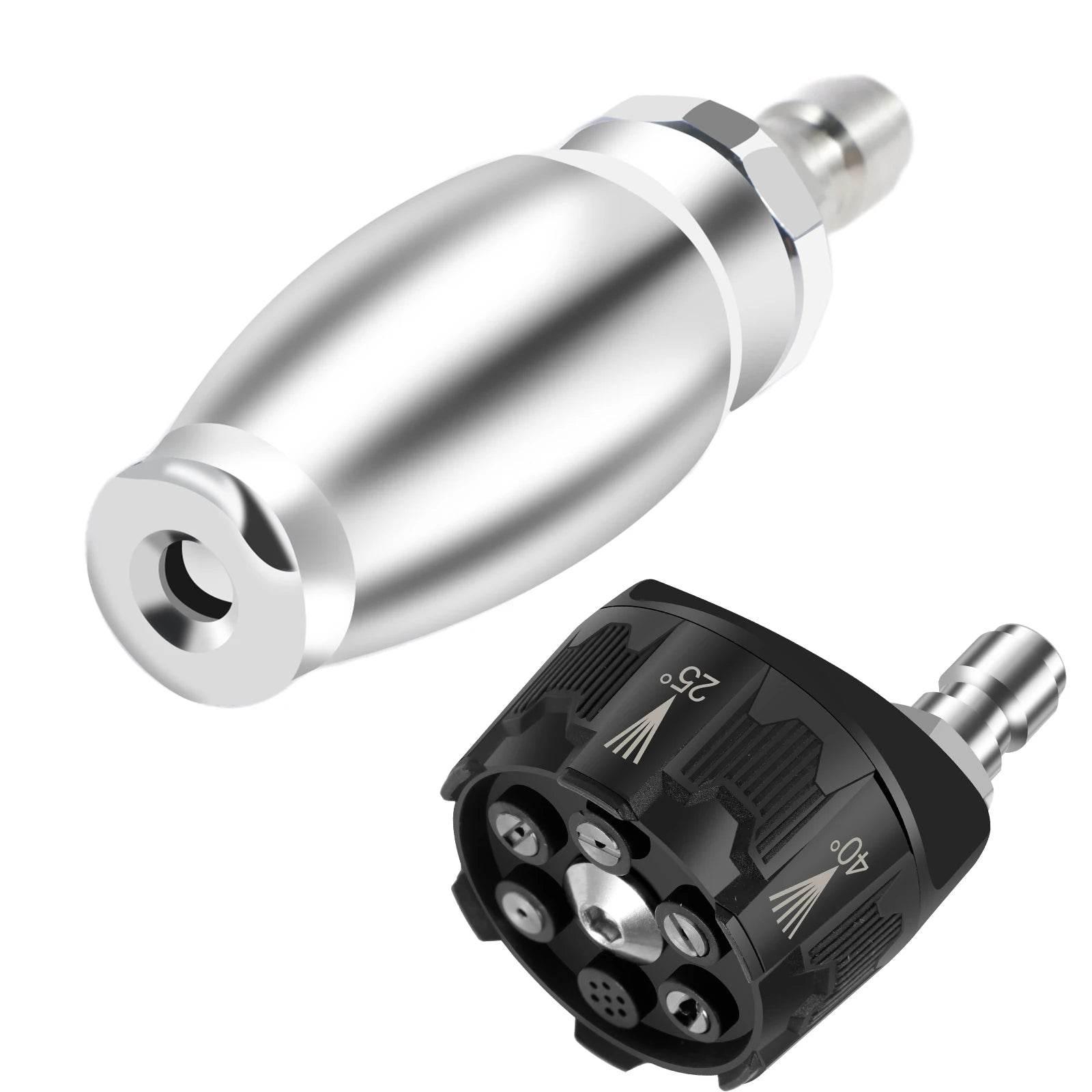 Pressure Washer Tips Turbo Nozzle With 1/4'' Quick Connect 360°Rotating Power Washer Nozzles 5000 PSI Spray Nozzle for Driveway - Empire P.E