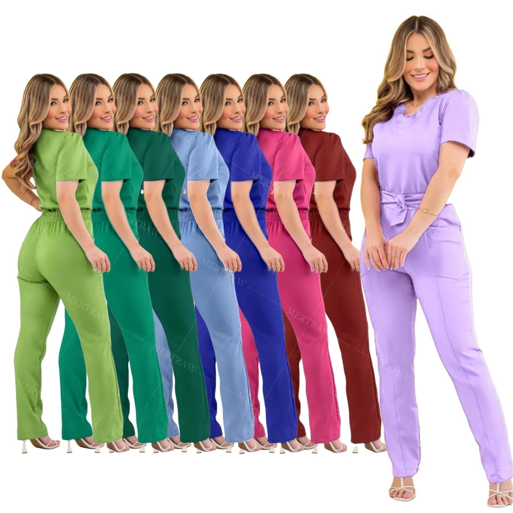 Hospital Scrubs Uniform Medical Scrubs Uniform Wholesale Beauty Salon Spa Short Sleeve Medical Uniforms Nursing Scrubs Sets - Empire P.E