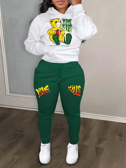 Autumn Fashion Letter Print Hoodie Sets - Empire P.E