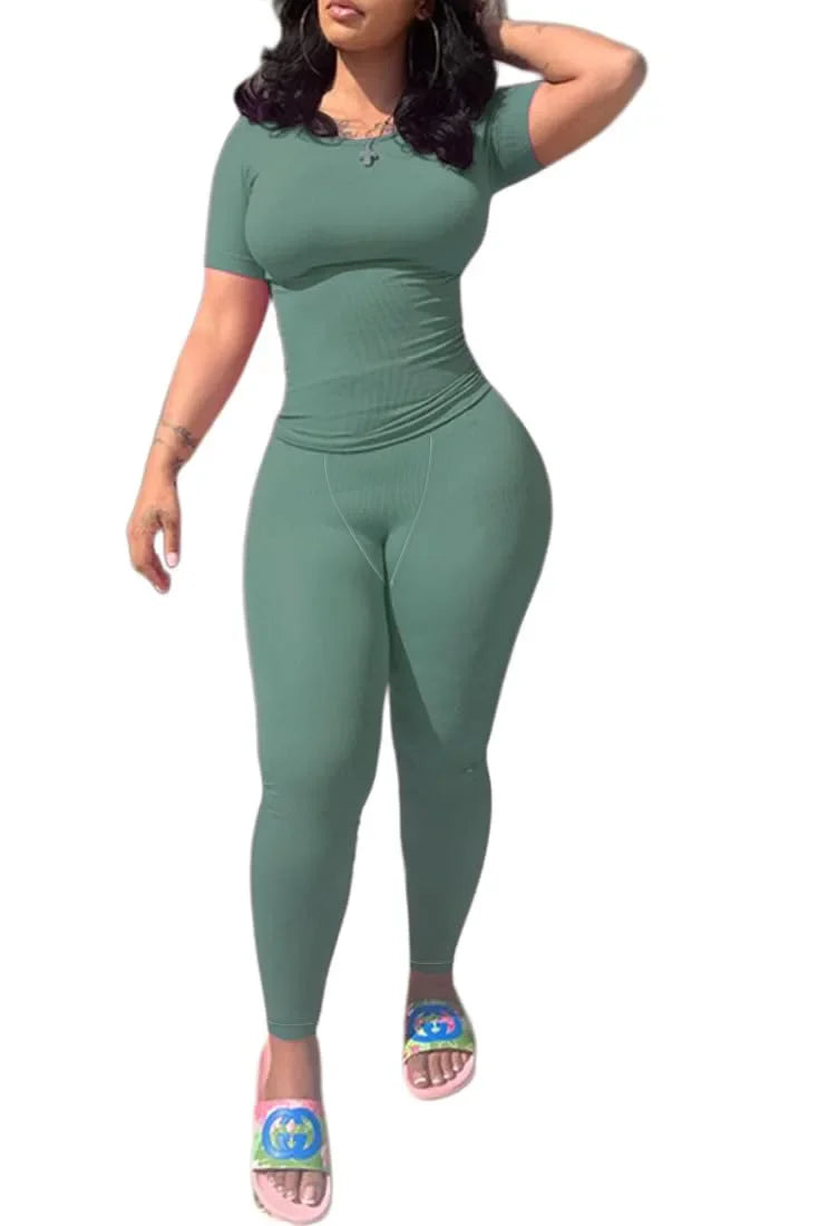 Lounge Wear Ribbed Casual 2 Piece - Empire P.E