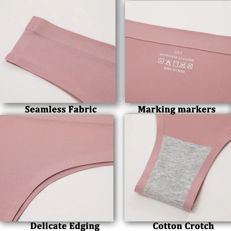 3PCS Women's Ultra-thin Seamless Panties Sexy Low Waist G-string - Empire P.E