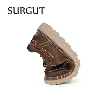 New Men Leather Casual Oxfords Shoes