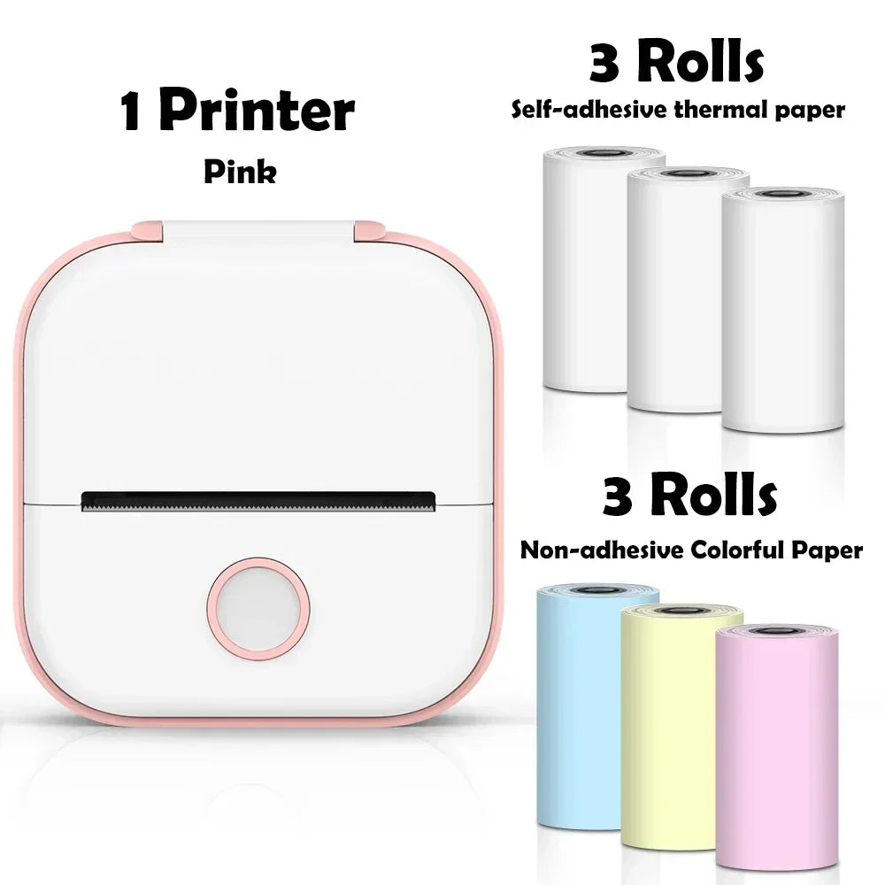 Portable Mini Wireless Thermal Pocket Printer Self-adhesive Stickers - Empire P.E